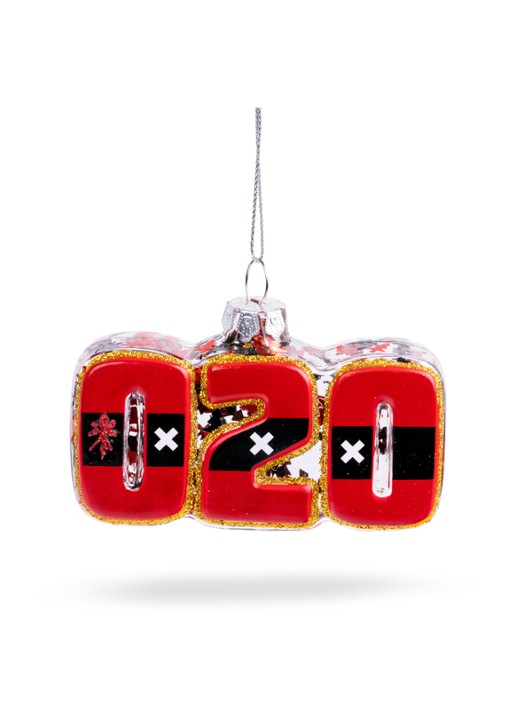 De Ballen Uit 020 Netnummer kersthanger 4,5 cm
