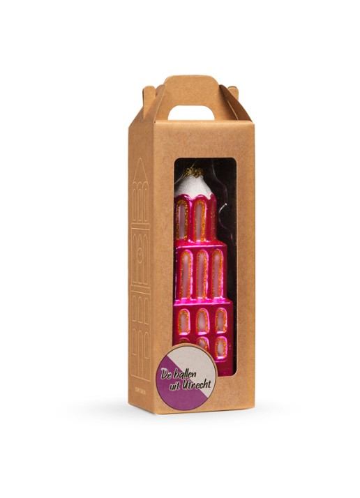 De Ballen Uit Domtoren kersthanger 13,6 cm - detail 3 fuchsia