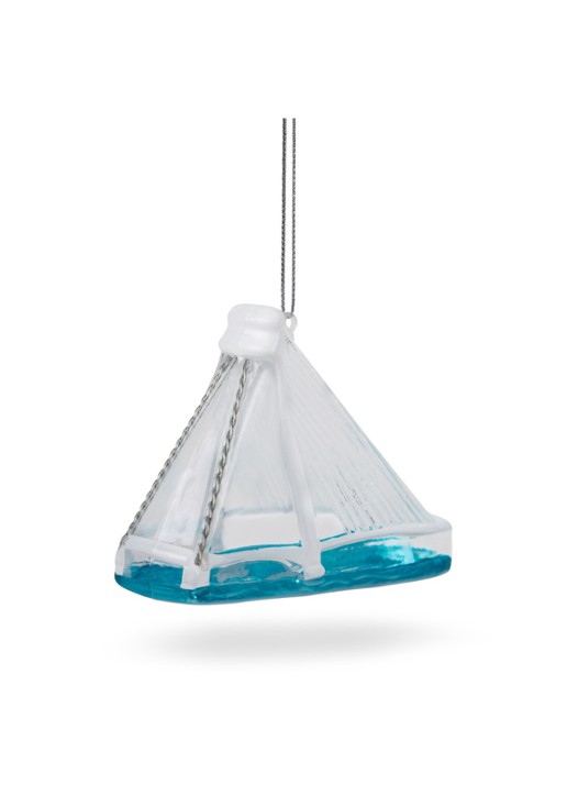 De Ballen Uit Erasmusbrug kersthanger 6  cm - voorkant 3 wit
