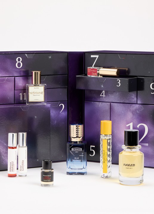de Bijenkorf 12 dagen geuren adventskalender 2025 t.w.v €880 - detail 4 paars