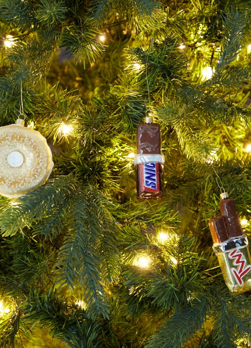 de Bijenkorf Home Chocoladereep kersthanger 9,5 cm - voorkant 3 bruin