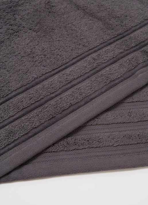 de Bijenkorf Home Evolution badhanddoek - 580 gr/m2 - 60 x 110 cm - detail 2 antraciet