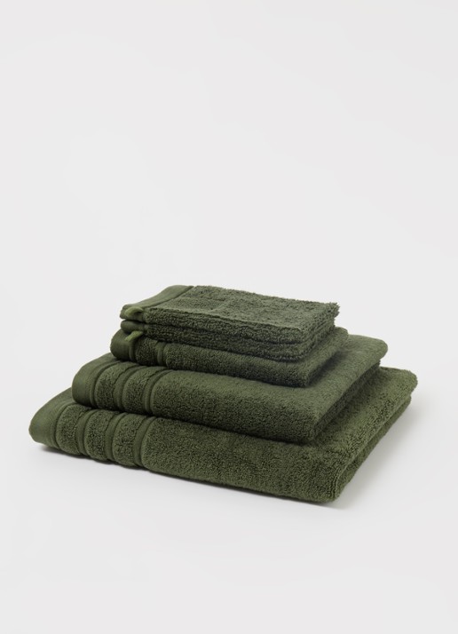 de Bijenkorf Home Evolution badhanddoek - 580 gr/m2 - 60 x 110 cm - detail 3 groen