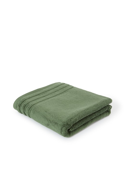 de Bijenkorf Home Evolution badlaken - 580 gr/m2 - 100 x 150 cm - voorkant 2 groen