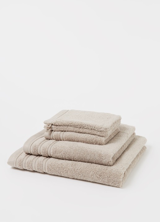 de Bijenkorf Home Evolution badlaken - 580 gr/m2 - 70 x 140 cm - detail taupe