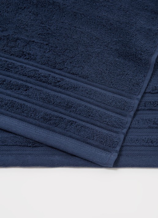 de Bijenkorf Home Evolution badlaken - 580 gr/m2 - 70 x 140 cm - detail 4 donkerblauw