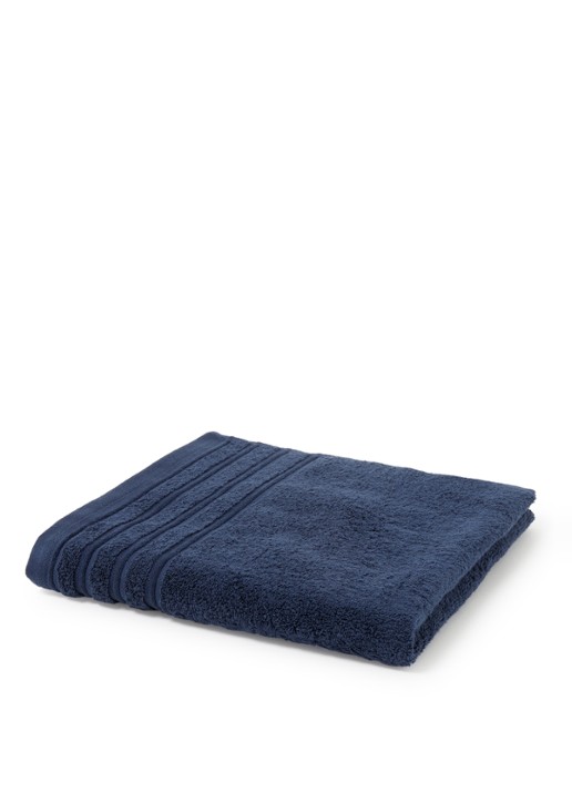 de Bijenkorf Home Evolution badlaken - 580 gr/m2 - 70 x 140 cm - voorkant donkerblauw