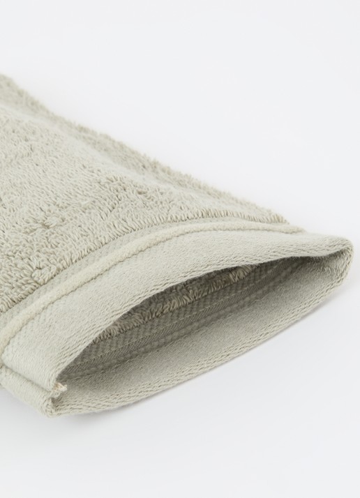 de Bijenkorf Home Evolution washand- 580 gr/m2 - 16 x 21 cm set van 2 - detail 3 groen