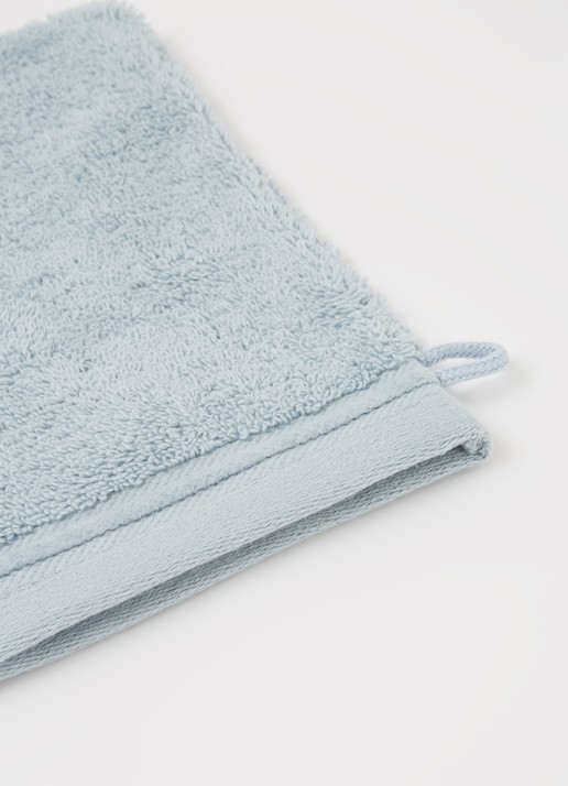 de Bijenkorf Home Evolution washand- 580 gr/m2 - 16 x 21 cm set van 2 - detail 4 lichtblauw