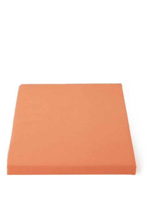 de Bijenkorf Home  hoeslaken van katoen perkal 200TC, hoekhoogte 30 cm - voorkant orange