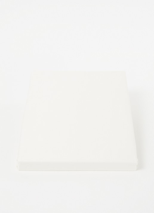 de Bijenkorf Home  hoeslaken van  katoensatijn 300TC, hoekhoogte 30 cm - voorkant 2 ivoor