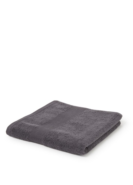 de Bijenkorf Home  Softness badhanddoek - 600 gr/m2 - 60 x 110 cm - voorkant 3 antraciet