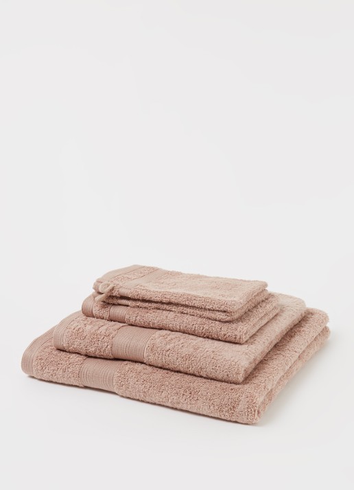 de Bijenkorf Home  Softness badhanddoek - 600 gr/m2 - 60 x 110 cm - detail taupe