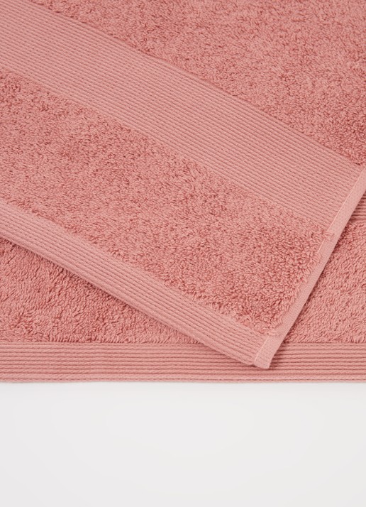 de Bijenkorf Home  Softness badhanddoek - 600 gr/m2 - 60 x 110 cm - detail 2 roze