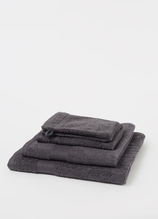 de Bijenkorf Home  Softness badlaken - 600 gr/m2 - 70 x 140 cm - detail 3 antraciet