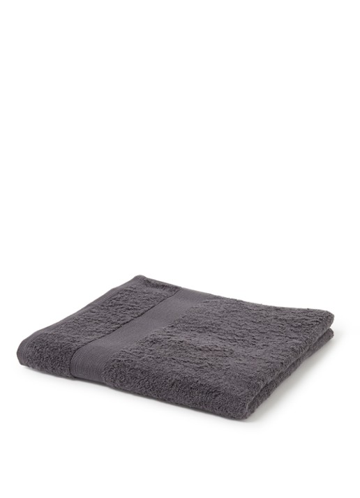 de Bijenkorf Home  Softness badlaken - 600 gr/m2 - 70 x 140 cm - voorkant antraciet