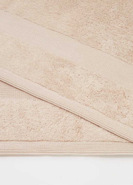 de Bijenkorf Home  Softness badlaken - 600 gr/m2 - 70 x 140 cm - detail beige
