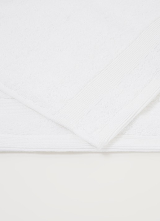 de Bijenkorf Home  Softness gastendoek - 600 gr/m2 - 30 x 50 cm - detail wit