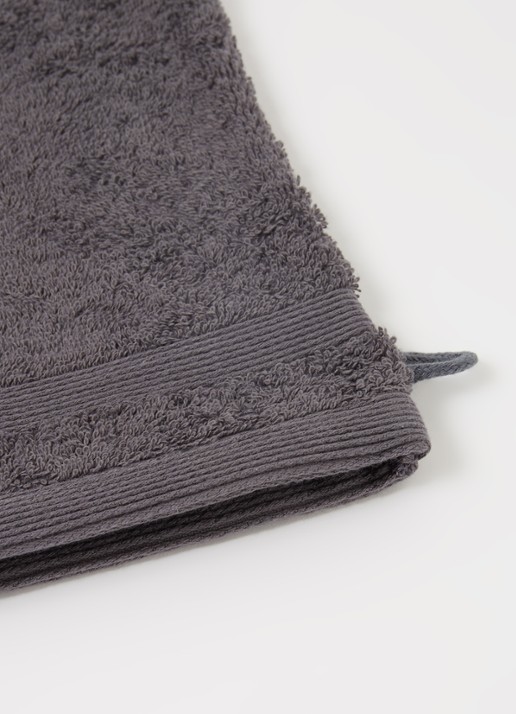de Bijenkorf Home  Softness washand - 600 gr/m2 - 16 x 21 cm set van 2 - detail 4 antraciet
