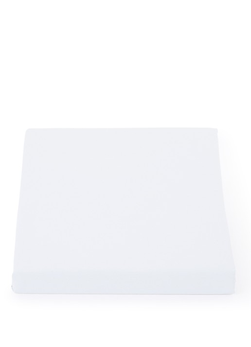 de Bijenkorf Home  topper hoeslaken van  katoen 200TC, hoekhoogte 10 cm - voorkant lichtgrijs