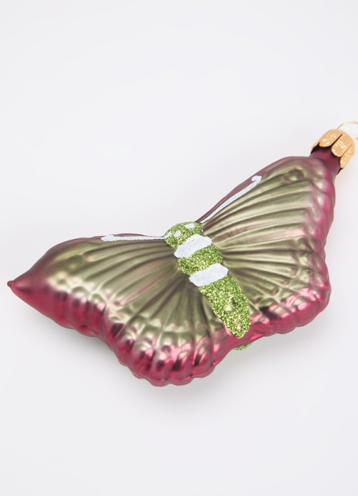 de Bijenkorf Home Vlinder kersthanger 11 cm - detail groen