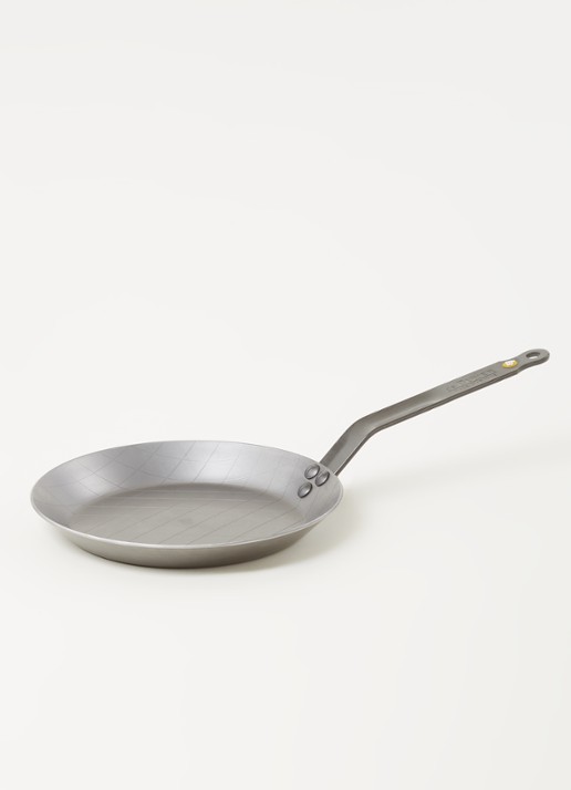 De Buyer Mineral B steakpan 24 cm  - voorkant 3 grijs