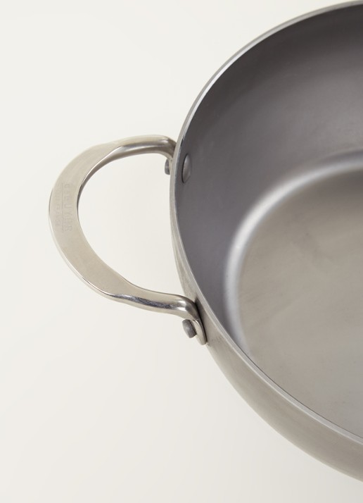De Buyer Mineral B wokpan Ø24 cm - detail zilver