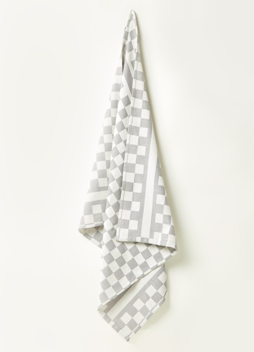 De Witte Lietaer Groom-a theedoek van katoen 70 x 65 cm - voorkant 3 grijs