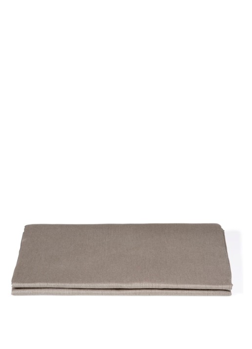De Witte Lietaer Sonora tafelkleed van katoen 140 x 250 cm - voorkant taupe