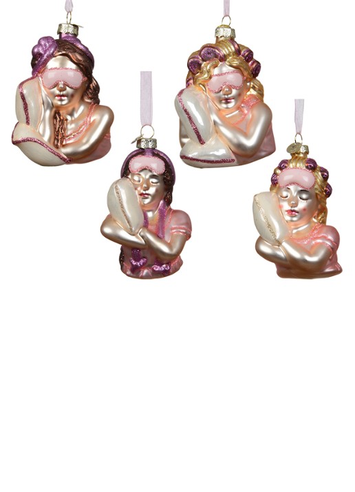 Decoris Figuur kersthanger 11 cm set van 4