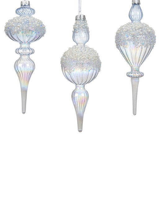 Decoris Ijspegels kersthanger 20 cm