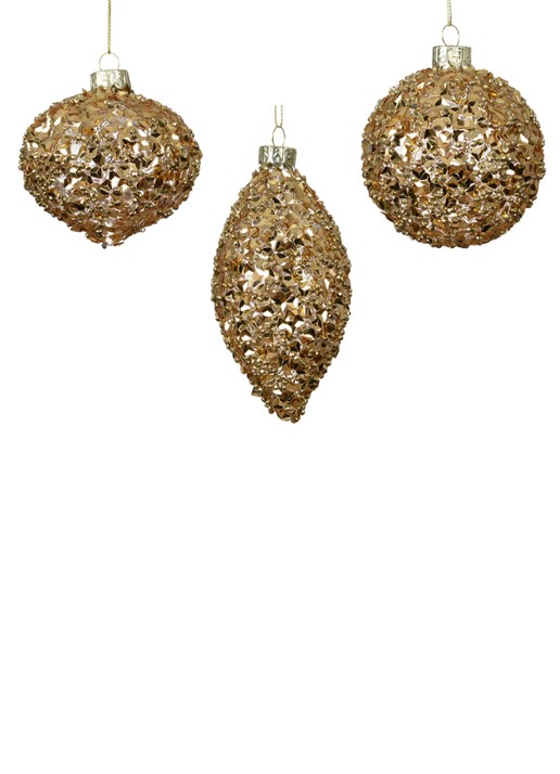 Decoris Kerstbal 8 cm set van 3