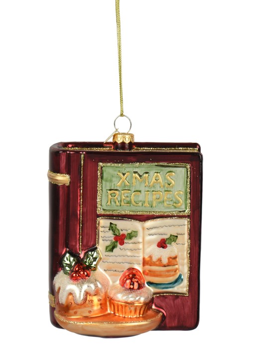 Decoris Kookboek kersthanger 10,7 cm