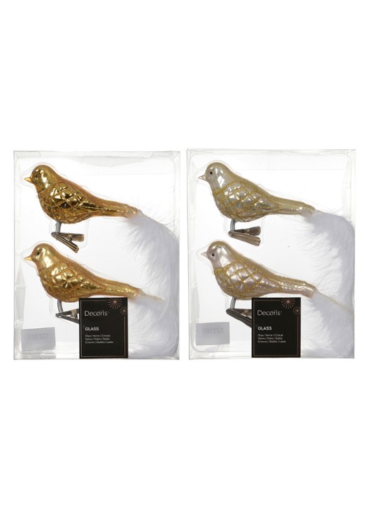 Decoris Vogel kersthanger 8 cm