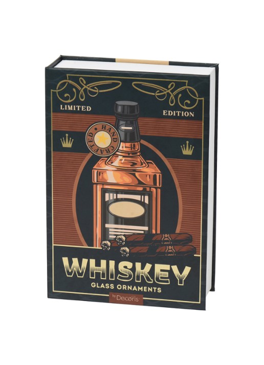 Decoris Whiskey kersthangers in giftset