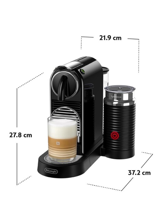 DeLonghi Citiz & Milk Nespresso Koffiecupmachine - Met melkopschuimer - EN267.BAE - achterkant zwart