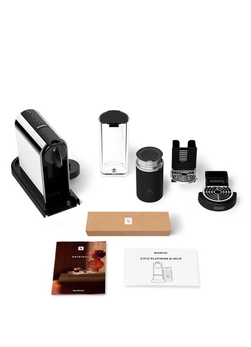 DeLonghi Citiz Platinum & Milk Nespresso koffiecupmachine - met melkopschuimer - EN330.M - detail 4 zilver