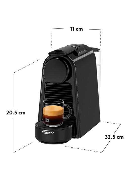 DeLonghi Essenza Mini & Milk - Koffiecupmachine - EN85BAE - achterkant zwart