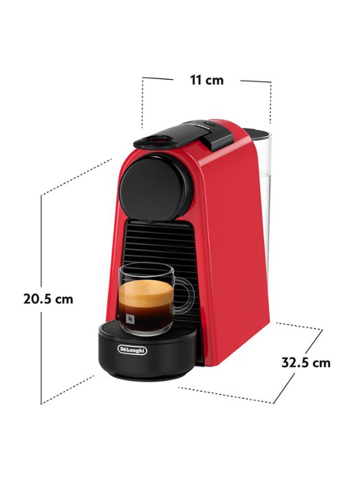 DeLonghi Essenza Mini Nespresso Koffiecupmachine - EN85.R - achterkant 8 rood