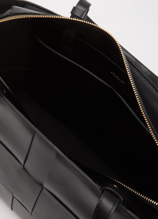DeMellier The Florence handtas van leer met verstelbare schouderriem - detail 3 zwart