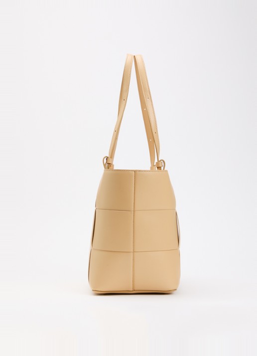 DeMellier The Florence shopper van leer - detail 2 beige