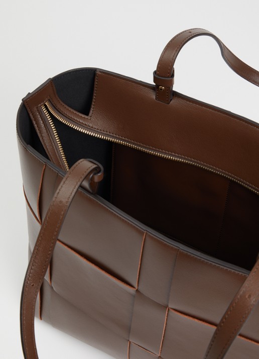 DeMellier The Florence shopper van leer - detail bruin