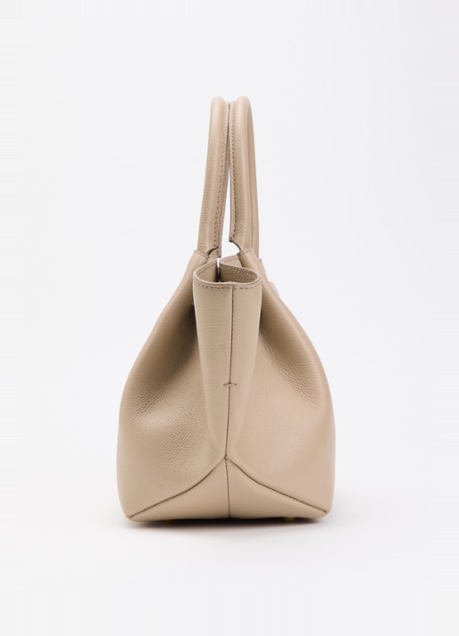 DeMellier The Midi New York handtas van suède met afneembare schouderriem - detail 3 beige