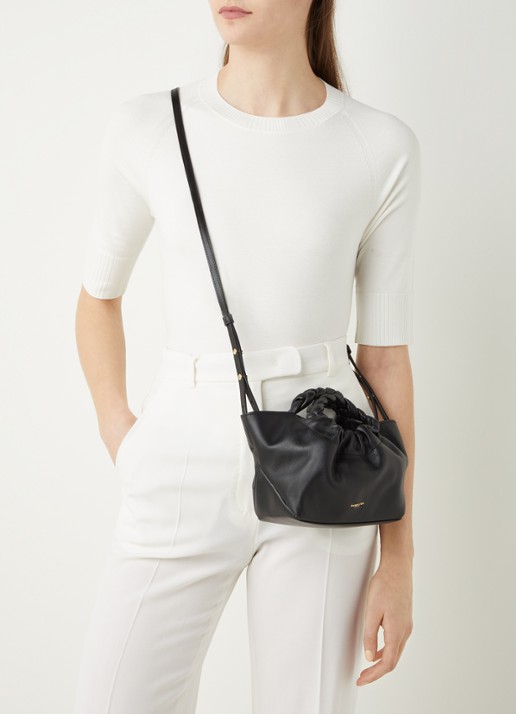 DeMellier The Mini Los Angeles XS handtas van leer - voorkant 5 zwart
