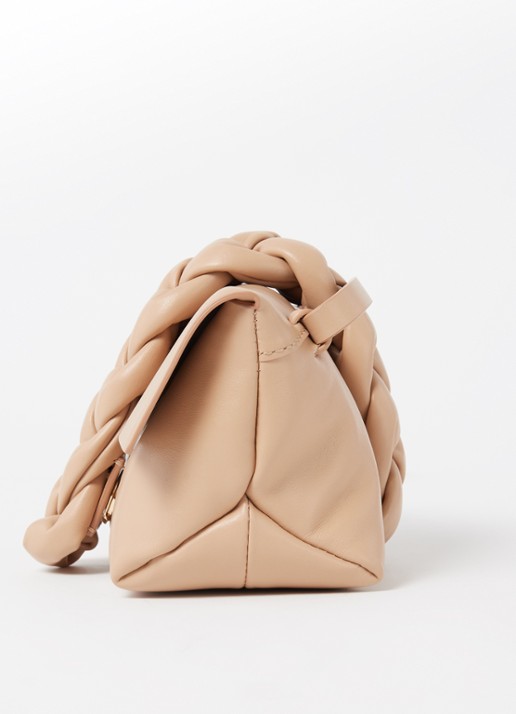 DeMellier The Mini Verona crossbodytas van leer - detail 6 donkerbeige
