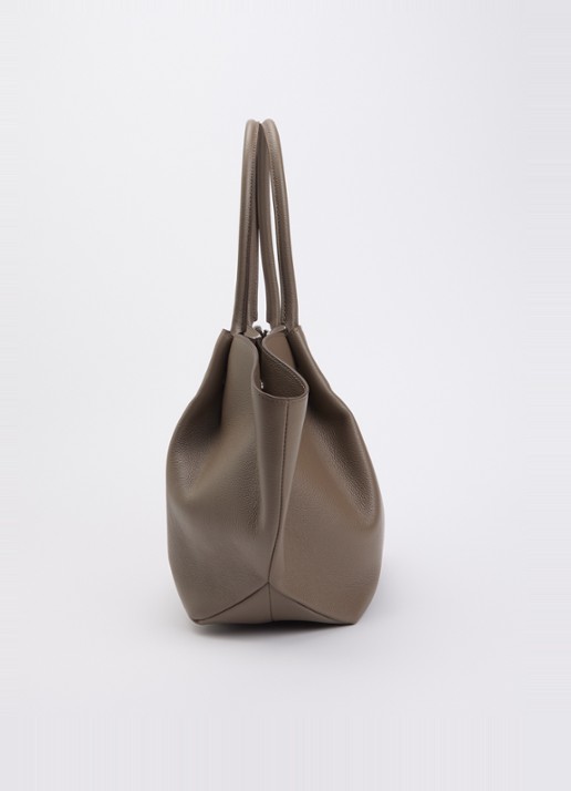 DeMellier The New York handtas van leer - detail 3 taupe