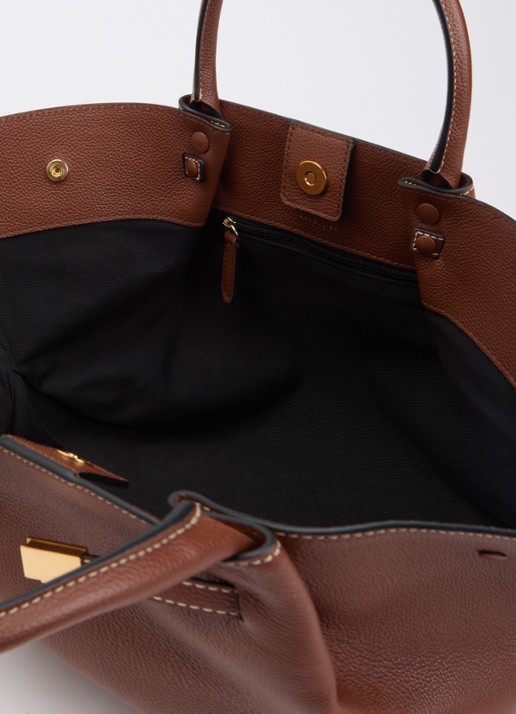 DeMellier The New York Midi handtas van leer - detail 2 bruin