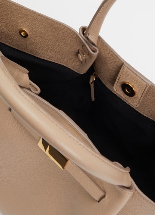 DeMellier The New York Midi handtas - detail 2 beige