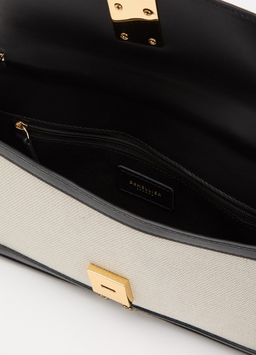 DeMellier The Vancouver clutch van leer - detail 2 zwart