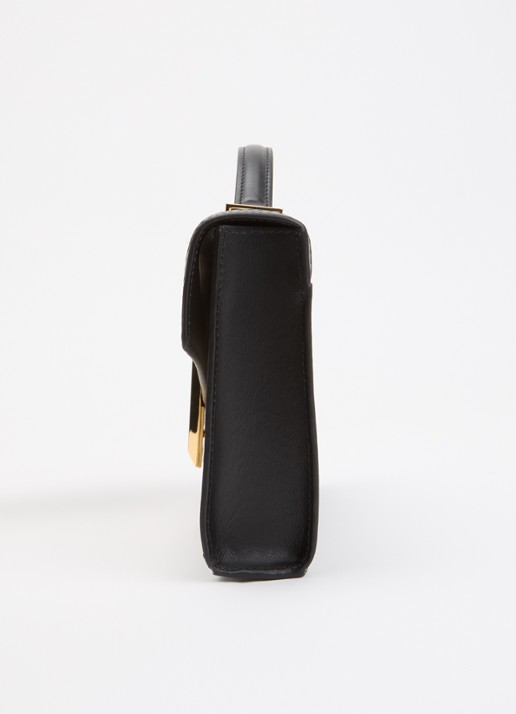 DeMellier The Vancouver clutch van leer - detail 3 zwart